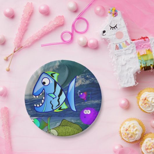 Papierfisch für Teller (Party)