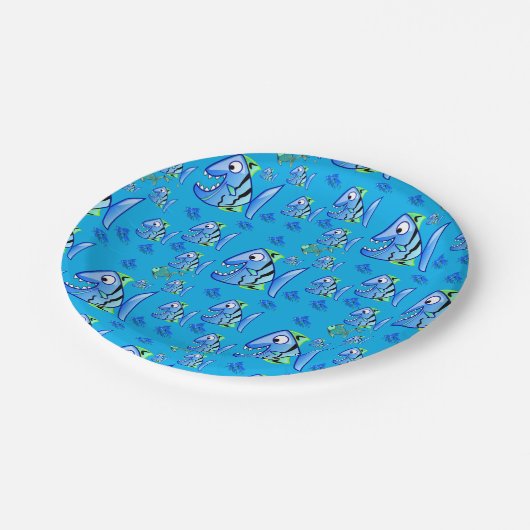 Papierfisch für Teller (Schrägansicht)