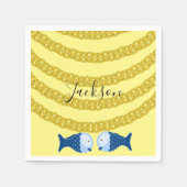 Papierfische, Goldkettfische Serviette (Vorderseite)
