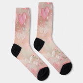 Papierflügel und Rose Socken (Rechts)