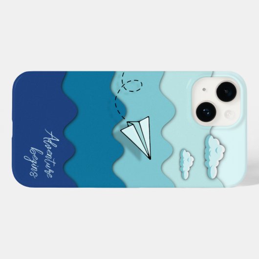 Papierflugzeug | Abenteuer beginnt Case-Mate iPhone Hülle (Rückseite (Horizontal))