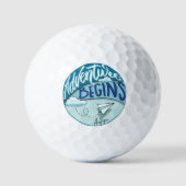 Papierflugzeug | Abenteuer beginnt Golfball (Vorderseite)