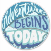 Papierflugzeug | Adventure fängt mit Custom Cuttin Aufkleber (Vorderseite)