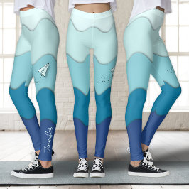 Papierflugzeug | Aktiv, Sport, Yoga Leggings