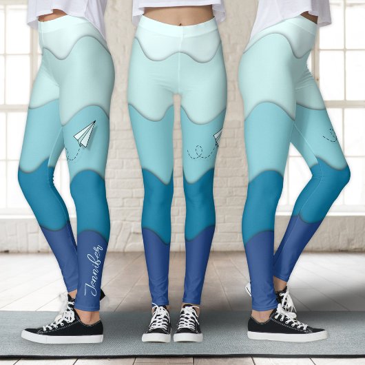 Papierflugzeug | Aktiv, Sport, Yoga Leggings