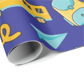 Papierflugzeug, Beutel, Bus: Nahtloses Schleifpapi Geschenkpapier (Rolleneckpunkt)