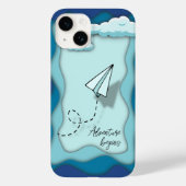 Papierflugzeug | Fahrt beginnt mit einem Single Case-Mate iPhone Hülle (Rückseite)
