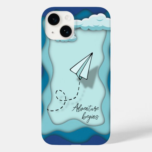 Papierflugzeug | Fahrt beginnt mit einem Single Case-Mate iPhone Hülle (Rückseite)