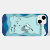 Papierflugzeug | Fahrt beginnt mit einem Single Case-Mate iPhone Hülle (Rückseite (Horizontal))