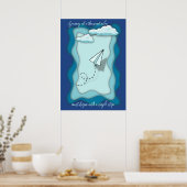 Papierflugzeug | Fahrt beginnt mit einem Single Poster (Küche)