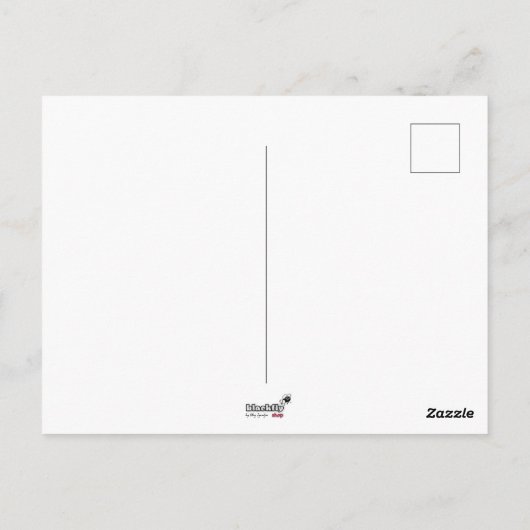 Papierflugzeug | Fahrt beginnt mit einem Single Postkarte (Rückseite)