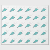 Papierflugzeug Geschenkpapier (Flach)