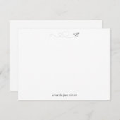 Papierflugzeug Herz Einfache Schreibmaschine Einladung (Vorne/Hinten)