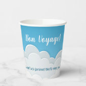 Papierflugzeug im Sky Going Away Party Pappbecher (Links)