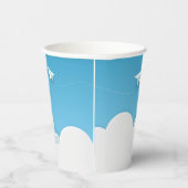 Papierflugzeug im Sky Going Away Party Pappbecher (Rechts)