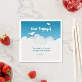 Papierflugzeug im Sky Going Away Party Serviette (Beispiel)