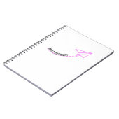 Papierflugzeug im Spiralflugzeug Notizblock (Linke Seite)