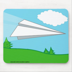Papierflugzeug Mousepad
