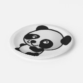 PapierFlugzeug. Panda Pappteller (Schrägansicht)