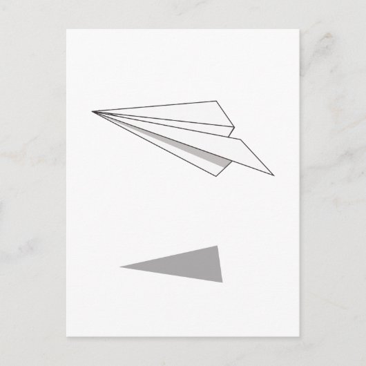 Papierflugzeug Postkarte (Vorderseite)
