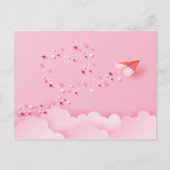 Papierflugzeug Postkarte (Vorderseite)