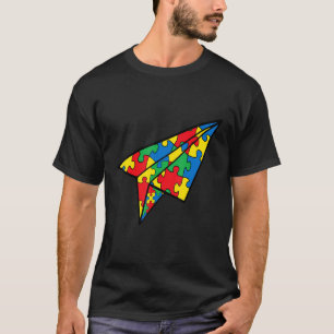 Papierflugzeug-Puzzleteil Autismus-Bewusstsein Jun T-Shirt