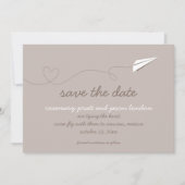 Papierflugzeug Save the Date (Vorderseite)