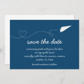 Papierflugzeug Save the Date (Vorne/Hinten)