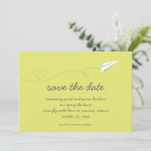Papierflugzeug Save the Date (Stehend Vorderseite)