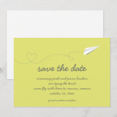 Papierflugzeug Save the Date (Vorne/Hinten)