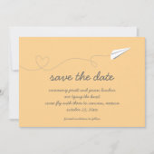 Papierflugzeug Save the Date (Vorderseite)