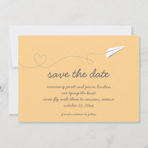 Papierflugzeug Save the Date