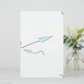 Papierflugzeuge Briefpapier (Stehend Vorderseite)