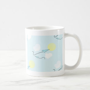 Papierflugzeuge Kaffeetasse