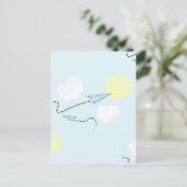 Papierflugzeuge Postkarte (Stehend Vorderseite)
