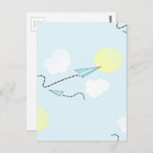 Papierflugzeuge Postkarte (Vorne/Hinten)