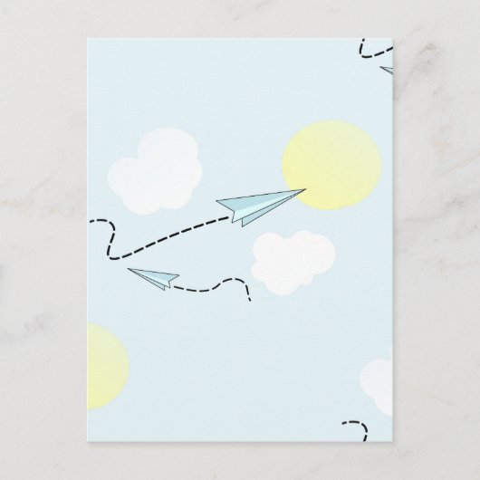 Papierflugzeuge Postkarte (Vorderseite)