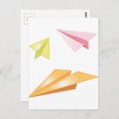 Papierflugzeuge Postkarte (Vorne/Hinten)
