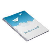 Papierflugzeuge über den Wolken Notizblock (Rechte Seite)