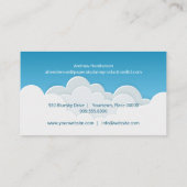 Papierflugzeuge über den Wolken Visitenkarte (Rückseite)