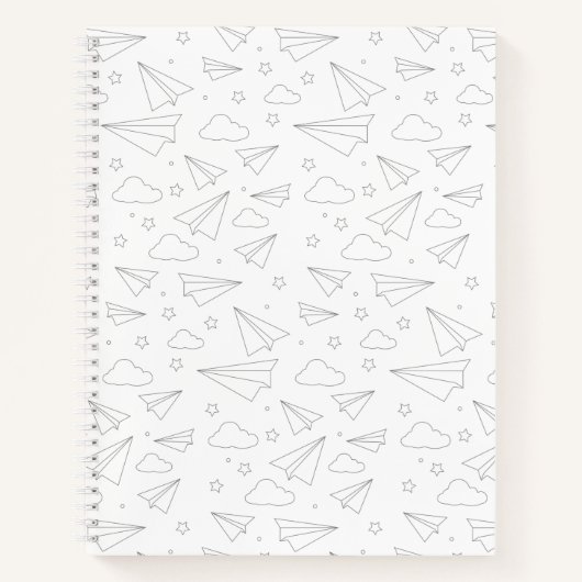 Papierflugzeugheber Notizbuch (Vorderseite)