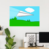 Papierflugzeugplakat Poster (Heimbüro)