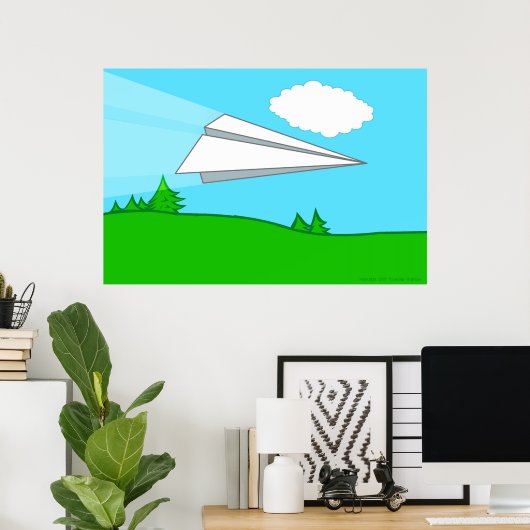 Papierflugzeugplakat Poster (Heimbüro)