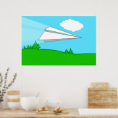 Papierflugzeugplakat Poster (Küche)