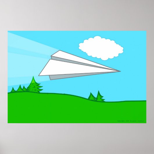 Papierflugzeugplakat Poster (Vorne)