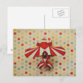 PapierFlugzeugpostkarte Postkarte (Vorne/Hinten)