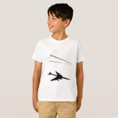 Papierflugzeugschatten 747 A340 A380 T-Shirt (Vorne ganz)