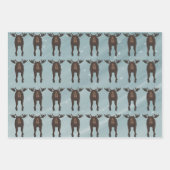 Papierfolien aus Elch Geschenkpapier Set (Vorderseite 3)