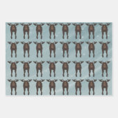 Papierfolien aus Elch Geschenkpapier Set (Vorderseite 2)