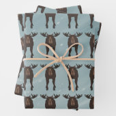 Papierfolien aus Elch Geschenkpapier Set (Beispiel)